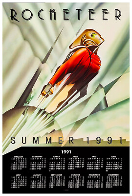 #ad The Rocketeer Disney Movie Poster 1991 Calendar $24.99