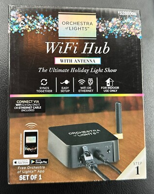 #ad Gemmy Orchestra of Lights WiFi Hub with Antenna amp; Ethernet Lightshow Brand New $21.24