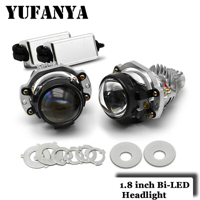 #ad 1.8 inch Bi LED Headlight Projector Lens VS Xenon Car Motorcycle Universal DIY $91.19