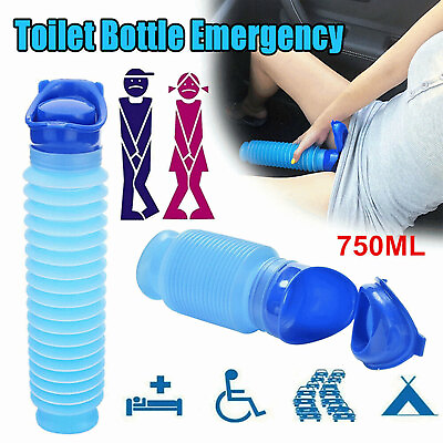 Male Female Portable Urinal Travel Camping Car Toilet Pee Bottle Emergency Kit $7.49