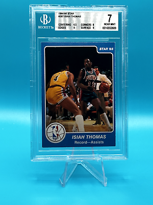 #ad 1984 85 Star Basketball #287 Isiah Thomas Pistons RC Rookie HOF BGS 7 NR MNT $99.99