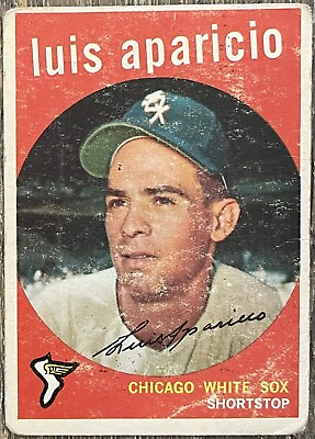 #ad 1959 Topps Luis Aparicio #310 HOF Chicago White Sox $3.95