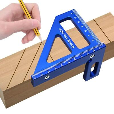 #ad Woodworking Square Ruler Blue Scale Aluminum Alloy Triangle $40.31