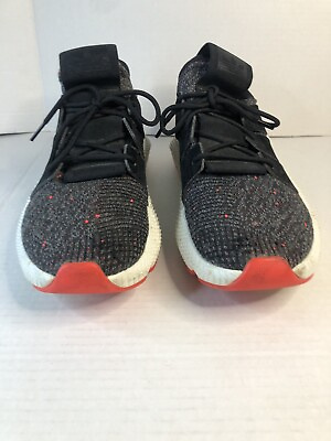 #ad Adidas Prophere Men#x27;s 11 Black Solar Red Running Shoes Lace Up Low Top CQ3022 $31.77
