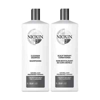 #ad #ad Nioxin System 2 Cleanser Shampoo and Scalp Therapy Conditioner Duo 33.8 Oz $45.88