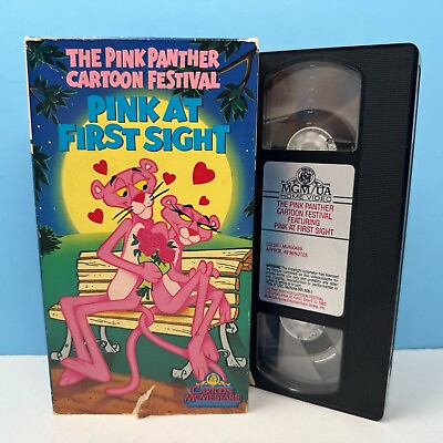 #ad THE PINK PANTHER CARTOON FESTIVAL VHS Pink At First Sight 1990 Animated $14.99