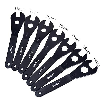 #ad High Carbon Steel Cone Bike Axle Wrenches Set Bicycle Spindle Hand Spanner New $35.59