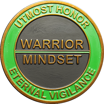 #ad GL8 005 Warrior Mindset Challenge Coin Thin Green Line Border Patrol Agent Army $19.99