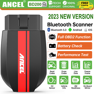#ad ANCEL BD200 Car OBD2 Scanner Bluetooth Code Reader Check Engine Diagnostic Tool $34.99