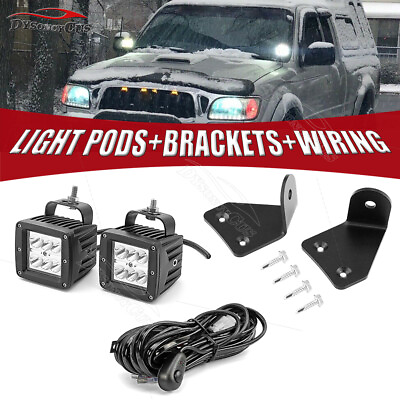 Side Hood Ditch LED Light Pods BracketWiring Fit 96 02 Toyota Tacoma 4Runner $74.99