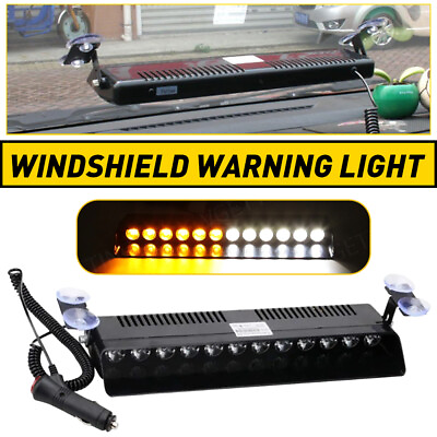 #ad #ad Amber White 24 LED Truck Car Windshield Dash Strobe Bar Light Warning Flash Lamp $22.09