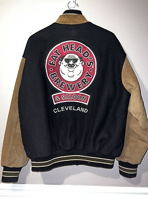#ad really nice FATHEADS BREWERY LETTERMAN JACKET CLEVELAND OHIO BEER $199.99