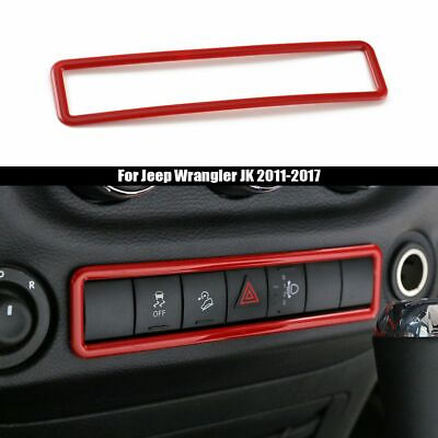 Red Emergency Light Switch Cover Trim Accessories for 2011 2017 Jeep JK Wrangler $14.99