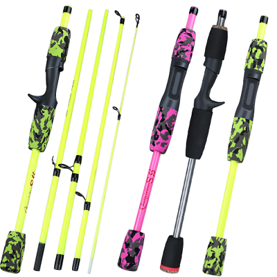 #ad New 5 Section Fishing Rod Ultralight Eva Handle Spinning Casting Fishing Pole $23.46