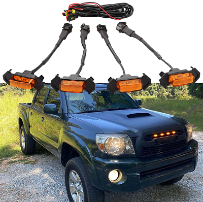 #ad Grille LED Lights Smoked Lens Front Amber Light For Toyota Tacoma Tundra Raptor $19.13