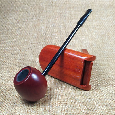 #ad Fashion Wooden Smoking Pipe Red Wood Pipe Tobacco Cigarettes Cigar Pipes Gift $8.99
