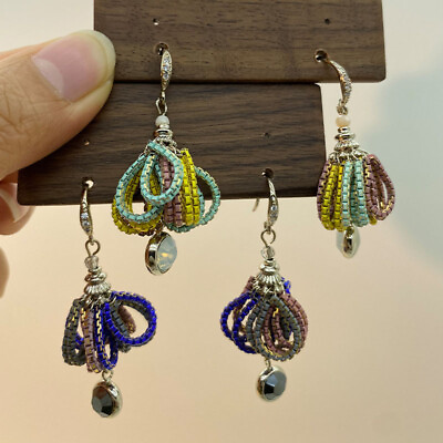 #ad Bohemia Women Crystal Zircon Drop Dangle Hook Earrings Jewelry for Wedding Party $11.35