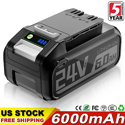 #ad For Greenworks G 24 24 Volt 6.0AH Lithium ion Battery 29852 29842 29322 2508302 $42.99