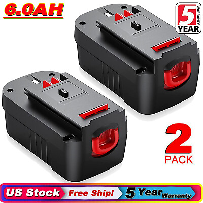#ad 2Pack for Black and Decker HPB18 18 Volt 6 Ah Li ion Battery HPB18 OPE 244760 00 $48.49
