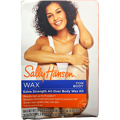 #ad Sally Hansen All Over Body Wax Kit Extra Strength 20 Cloth Strips $13.98