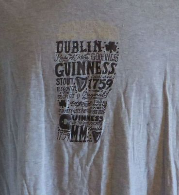 #ad Guiness Beer Dublin Stout Jersey Style Tshirt Large Brewery $18.96