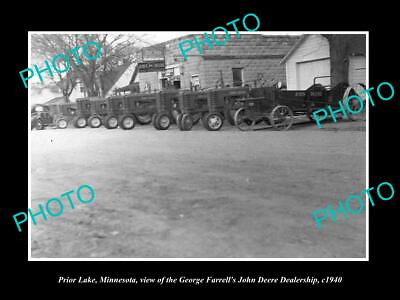 #ad OLD POSTCARD SIZE PHOTO OF PRIOR LAKE MINNESOTA JOHN DEERE TRACTOR STORE 1940 AU $8.00