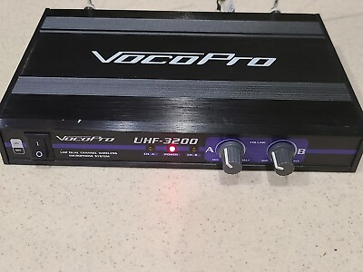 #ad VocoPro UHF Dual Channel Wireless Microphone System Model UHF 3200 Working $45.00