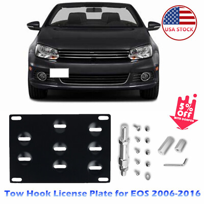 #ad TOW HOOK LICENSE PLATE MOUNT BRACKET HOLDER FOR VW EOS 2006 2016 $19.99