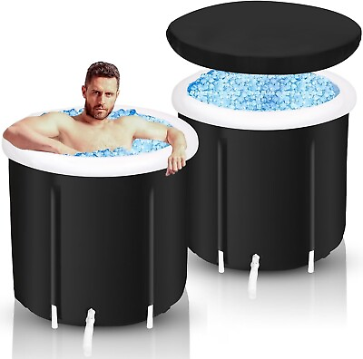 #ad 2 Pcs Ice Bath Tub for Athletes Portable Bathtub for Recovery Cold Plunge Tub $49.99