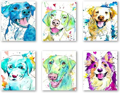 #ad Watercolor Dog Canvas Wall Art PrintsWatercolor Dog Art Canvas Painting Poster $25.76