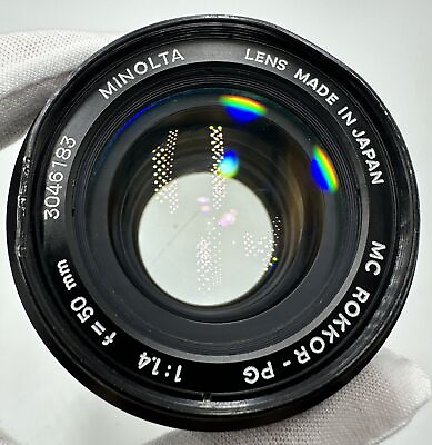 #ad Minolta MC ROKKOR PG 50mm 1:1.4 Lens f 1.4 $66.50