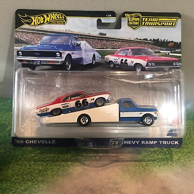 #ad #x27;66 Chevelle amp; #x27;72 Chevy Ramp Truck * 2024 Hot Wheels Team Transport Case A $16.99