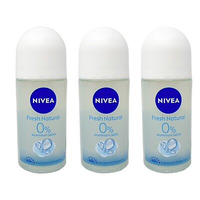 #ad Nivea Fresh natural protecction deodorant roll on 50 ml pack of 3 $19.99