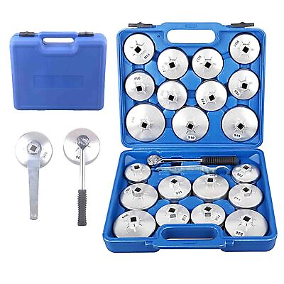 #ad 23Pcs Cup Type Aluminium Oil Filter Wrench Removal Socket Remover Tool Kit Set $42.85