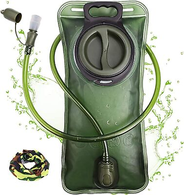 #ad Hydration Bladder 2L BPA Free for Camping Cycling Running Military Green $9.99