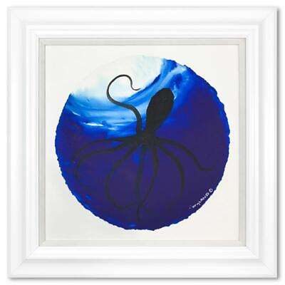 #ad Wyland quot;Octopus Swirlquot; Hand Signed Framed Original Painting Ocean Art $4200.00