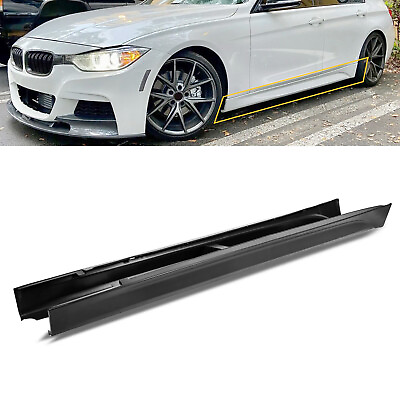#ad For 12 18 F30 F31 M SPORT SIDE SKIRTS EXTENSION PAIR FOR ALL BMW 3 SERIES SEDAN $81.90