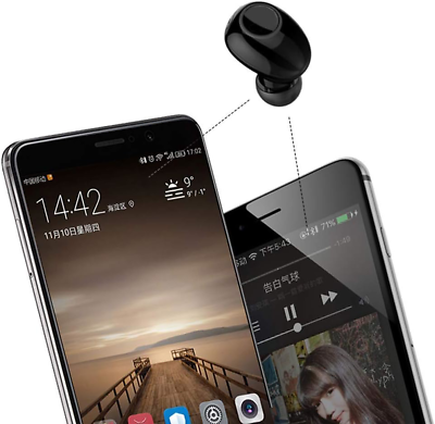 #ad NVAHVA Bluetooth Earbud 10 Hrs Playtime Single Wireless Earphone Mini Headset $18.36