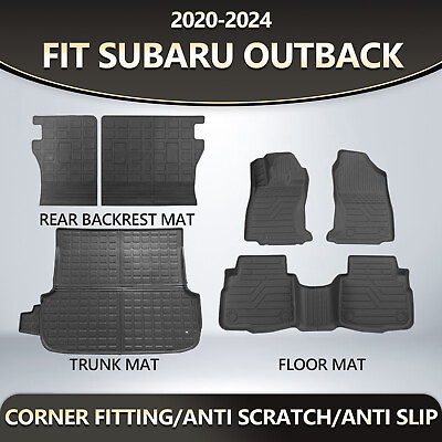 #ad Floor Mats Cargo Liner Trunks Mats Backrest Mat for 2020 2024 Subaru Outback $145.79