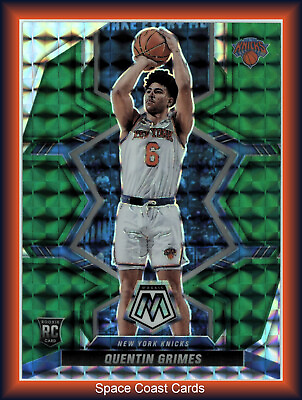 #ad 2021 22 Mosaic Quentin Grimes Green Rookie #223 Knicks $1.59