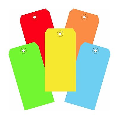 #ad 1000 of 4 3 4quot; x 2 3 8quot; Size 5 Colored Inventory Plain Shipping Hang Tags $71.65