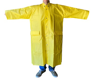 #ad ☀️Tingley Webdri 2XL Hi Vis Yellow 48quot; in Rain Coat Vented Back Hood Snaps $27.79