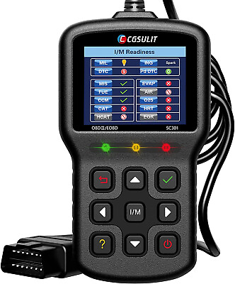 #ad OBD2 Scanner CGSULIT SC301 Car Check Engine Light Code Reader with Reset Full OB $55.99