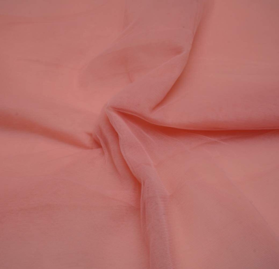 #ad Peach Net Fabric Plain Net 44 45quot; Width for dresses Craft 1 YARD $8.54