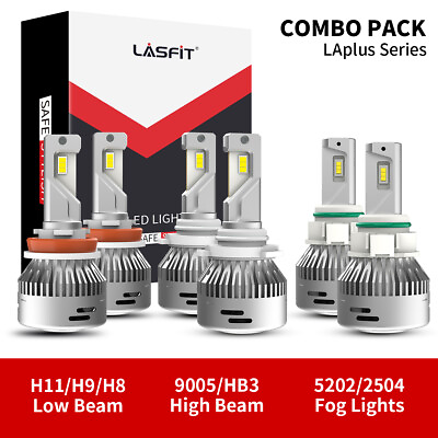 #ad H11 9005 5202 LED Bulbs Combo High Low Beam Fog Light for GMC Canyon 2015 2019 $164.99