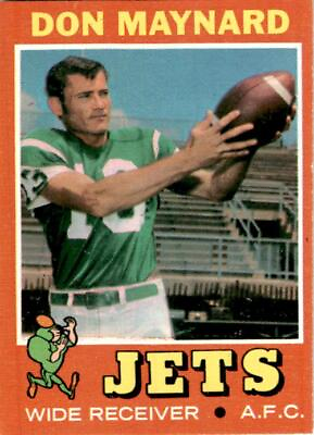 #ad 1971 Topps Football #19 Don Maynard New York Jets Vintage Original $1.29