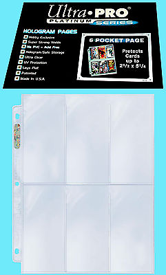 #ad 25 ULTRA PRO PLATINUM 6 POCKET Card Pages NEW Sheets Protectors Sports Ticket $13.49
