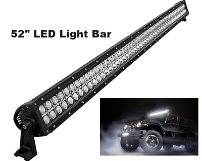 52 inch Straight LED Light Bar Combo Fit For Wrangler Truck Chevrolet GMC $77.25