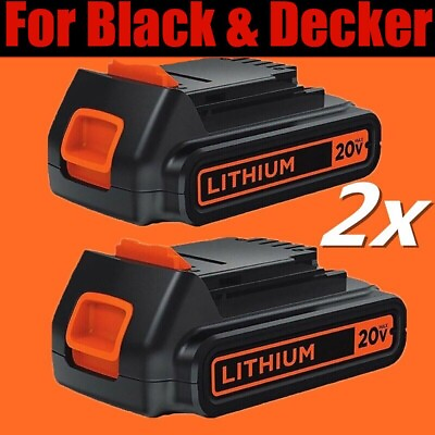 #ad 2 Pack 20V Battery 1.5Ah for BlackDecker 20V Max Lithium Battery LBXR20 LB20 US $29.00