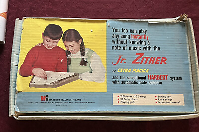 #ad Jaymar Jr. Zither Vintage Instrument Original Box by Harbert Italiano Italy $25.00